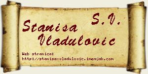 Staniša Vladulović vizit kartica